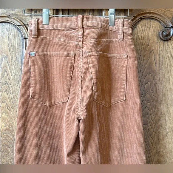 Alice + Olivia Camel Corduroy Flare Wide Leg Jeans - Picture 8 of 16